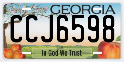 GA license plate CCJ6598