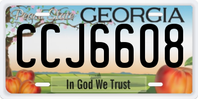 GA license plate CCJ6608