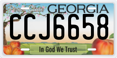 GA license plate CCJ6658