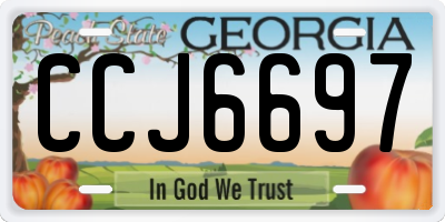 GA license plate CCJ6697