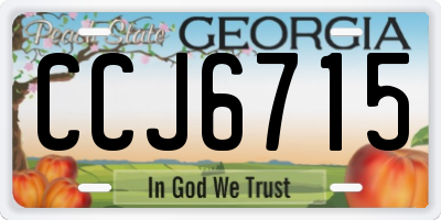 GA license plate CCJ6715
