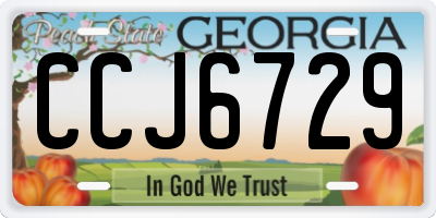 GA license plate CCJ6729