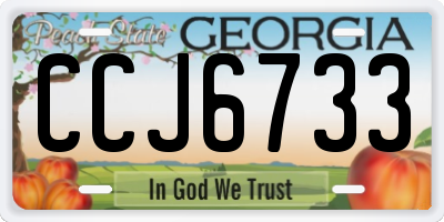 GA license plate CCJ6733