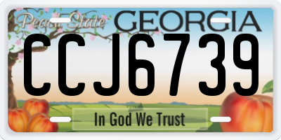GA license plate CCJ6739