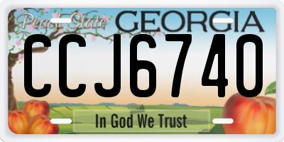 GA license plate CCJ6740