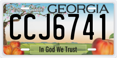 GA license plate CCJ6741