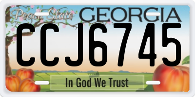 GA license plate CCJ6745