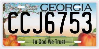 GA license plate CCJ6753