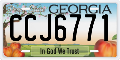 GA license plate CCJ6771