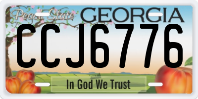 GA license plate CCJ6776