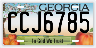 GA license plate CCJ6785