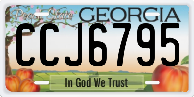 GA license plate CCJ6795