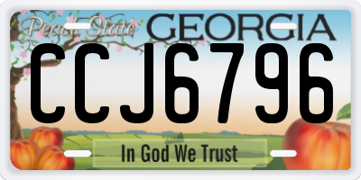 GA license plate CCJ6796