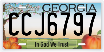 GA license plate CCJ6797