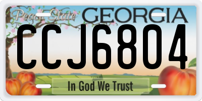 GA license plate CCJ6804