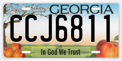 GA license plate CCJ6811