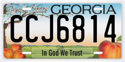 GA license plate CCJ6814