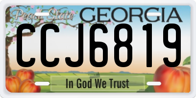 GA license plate CCJ6819