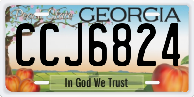 GA license plate CCJ6824