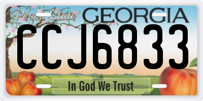 GA license plate CCJ6833