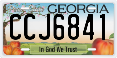 GA license plate CCJ6841