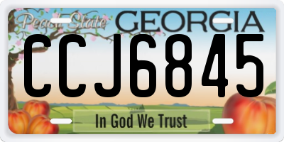 GA license plate CCJ6845