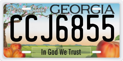 GA license plate CCJ6855