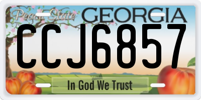 GA license plate CCJ6857