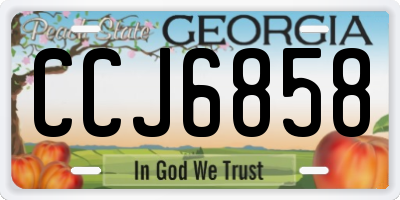 GA license plate CCJ6858