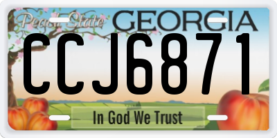 GA license plate CCJ6871