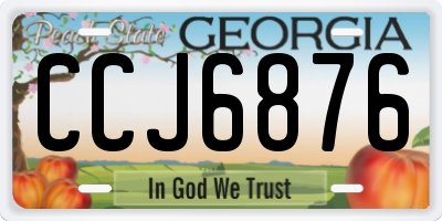 GA license plate CCJ6876