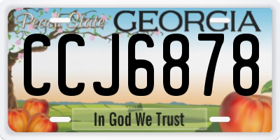 GA license plate CCJ6878