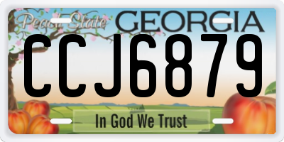 GA license plate CCJ6879