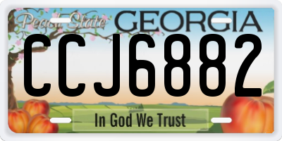 GA license plate CCJ6882