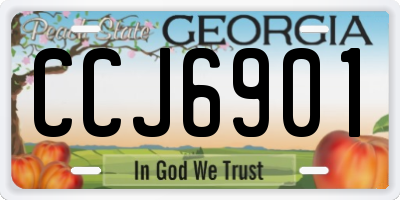 GA license plate CCJ6901