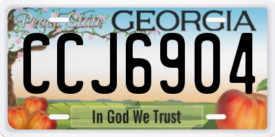 GA license plate CCJ6904
