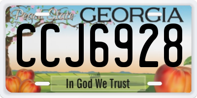 GA license plate CCJ6928