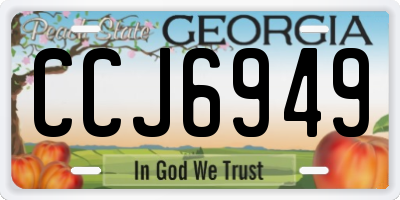 GA license plate CCJ6949