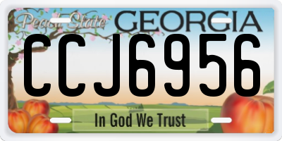 GA license plate CCJ6956