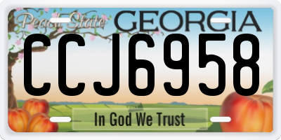 GA license plate CCJ6958