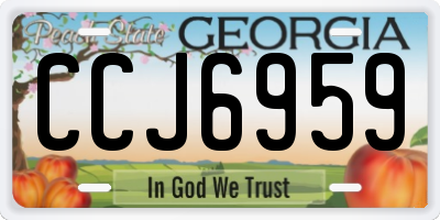 GA license plate CCJ6959