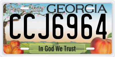 GA license plate CCJ6964
