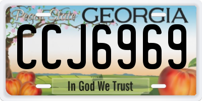 GA license plate CCJ6969