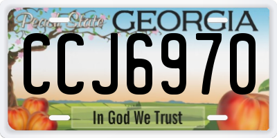 GA license plate CCJ6970