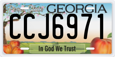 GA license plate CCJ6971