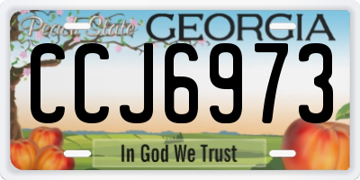 GA license plate CCJ6973
