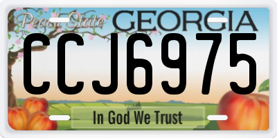 GA license plate CCJ6975