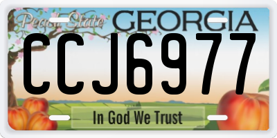 GA license plate CCJ6977
