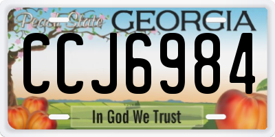 GA license plate CCJ6984
