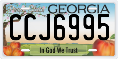 GA license plate CCJ6995